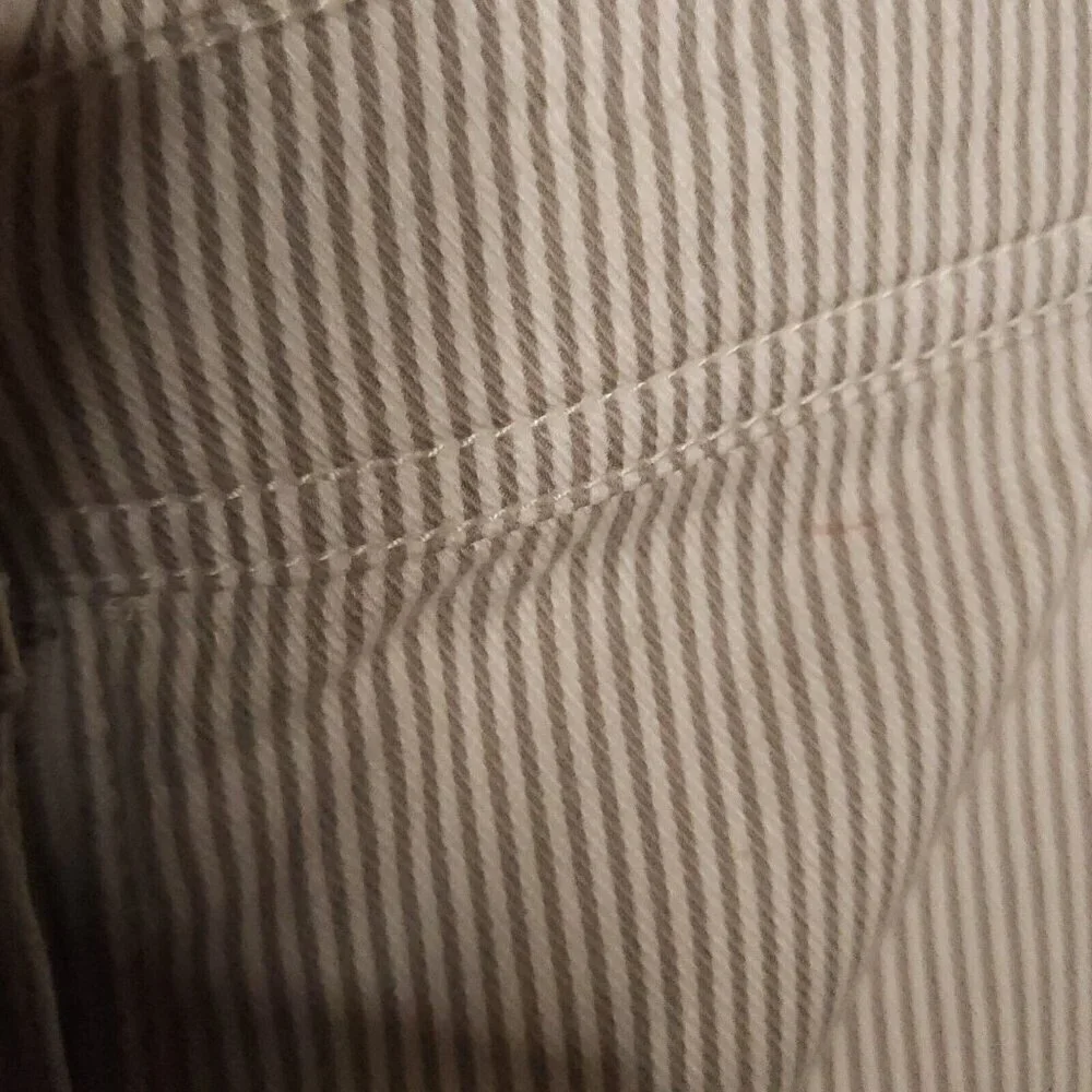 Chico's Tan White Pinstripe Casual Pants Medium - Picture 5 of 10